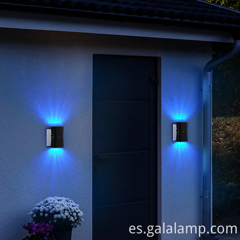 Lámpara de pared de doble cabeza de LED inteligente con función de modo de suspensión